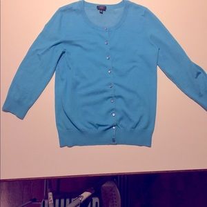 Talbots Pima cotton 3/4 sleeve cardigan S